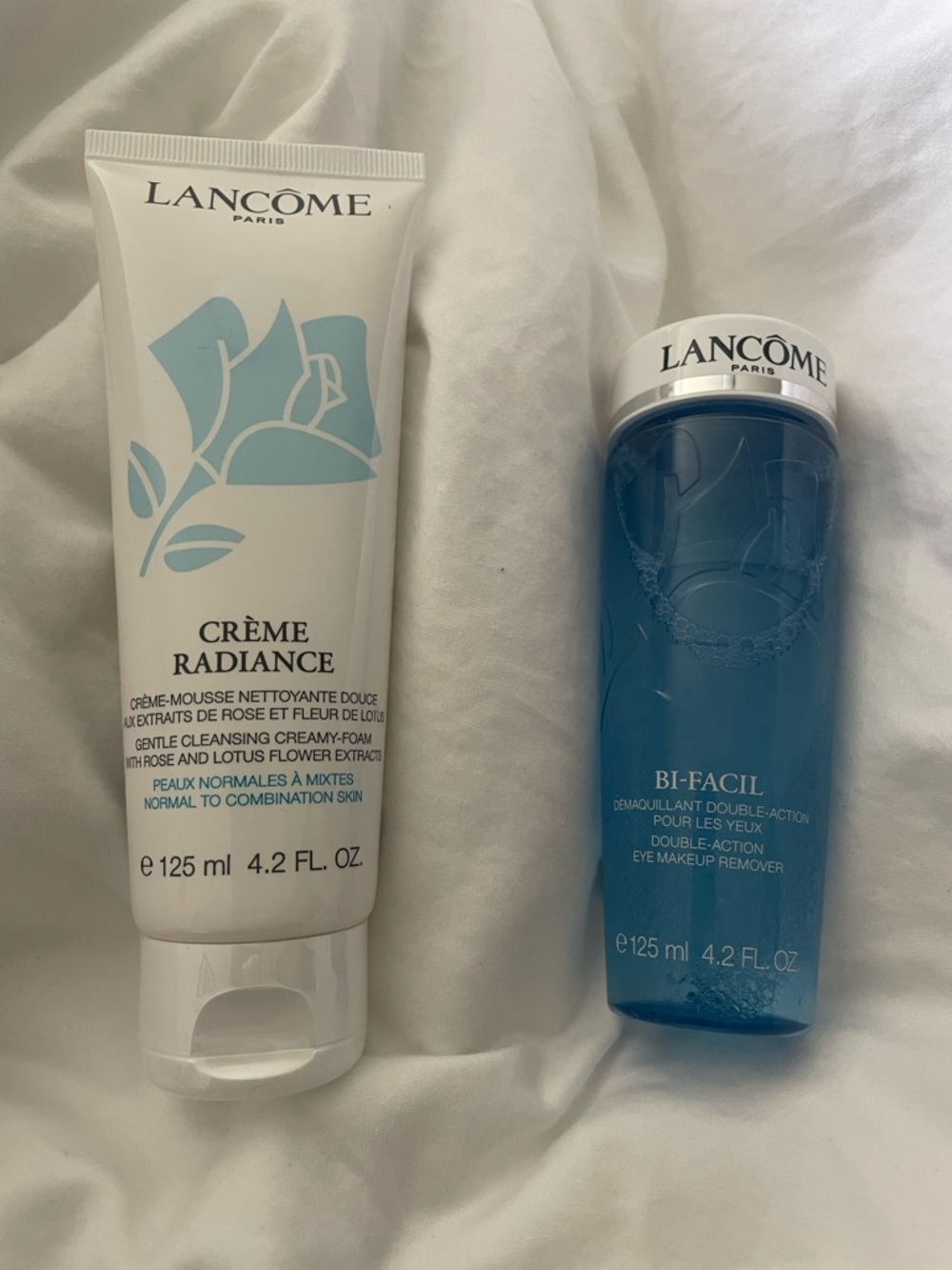New Unopened Lancôme Crème Radiance & Bi-Facil Blue Skincare Duo